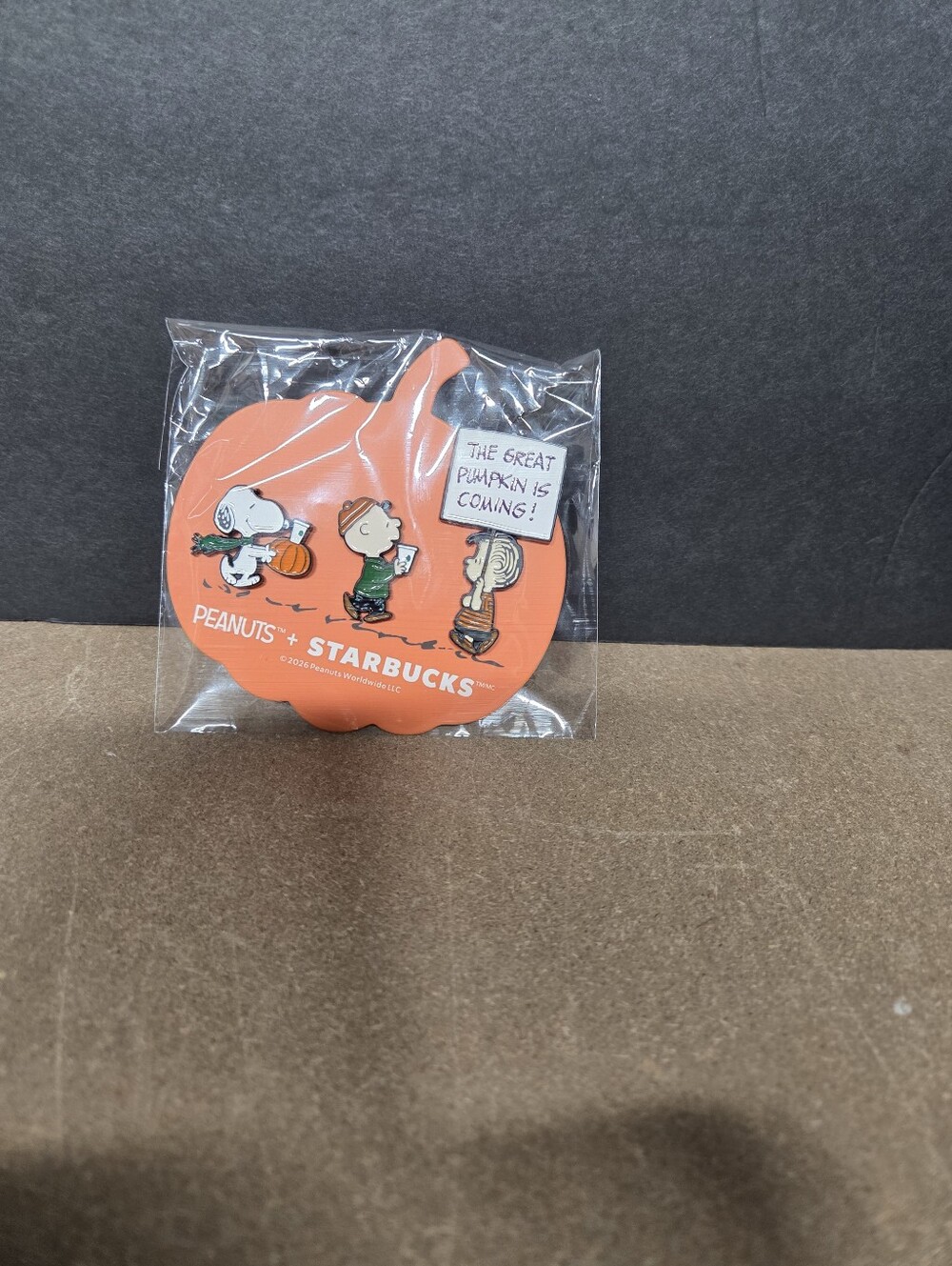 Starbucks Peanuts x Snoopy 2026 Pumpkin Enamel Pin Set